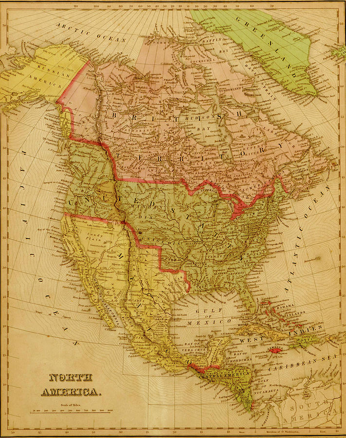 North America - 1844 Painting by Unknown