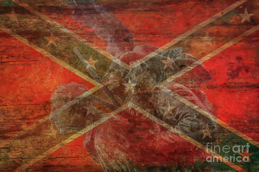 North Carolina Confederate Flag Gettysburg Digital Art