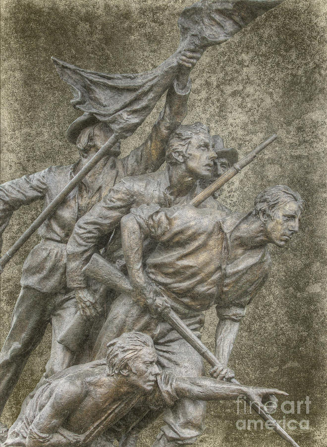 North Carolina Monument Gettysburg Pennsylvania Digital Art by Randy Steele