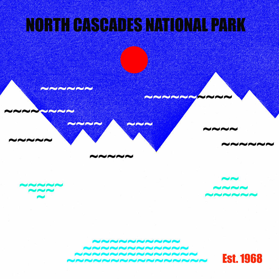 North Cascades N. P. M series Mixed Media by David Lee Thompson
