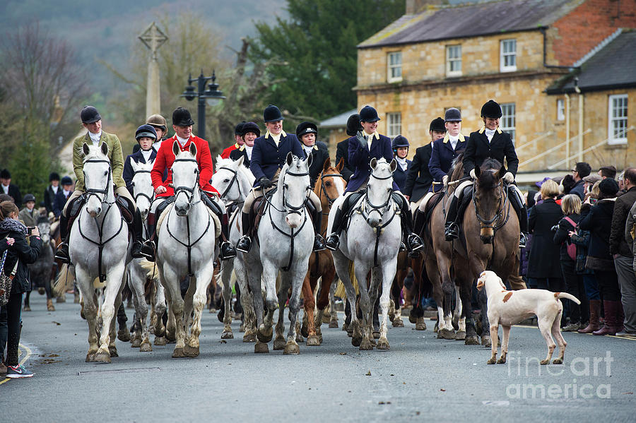 Broadway Photograph - North Cotswold Hunt in Broadway by Tim Gainey