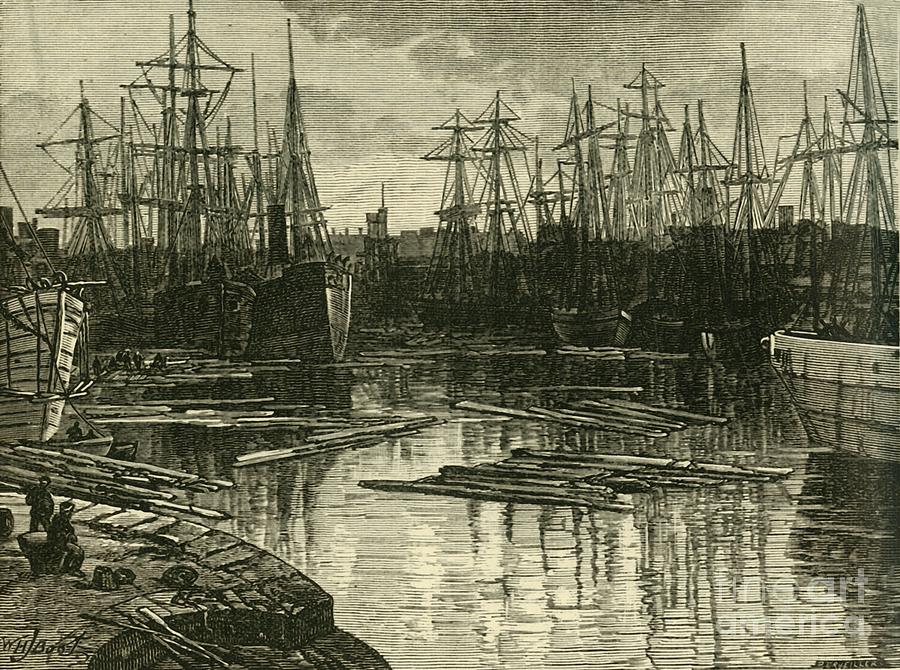 North Dock Drawing by Print Collector