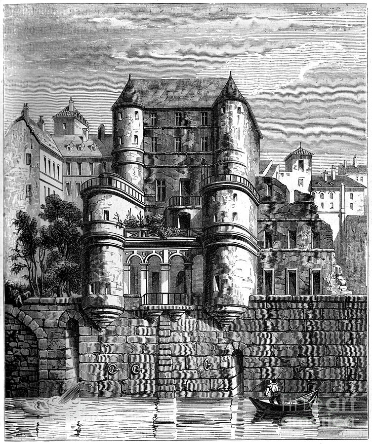 North Front Of The Hotel Des Ursins Drawing by Print Collector