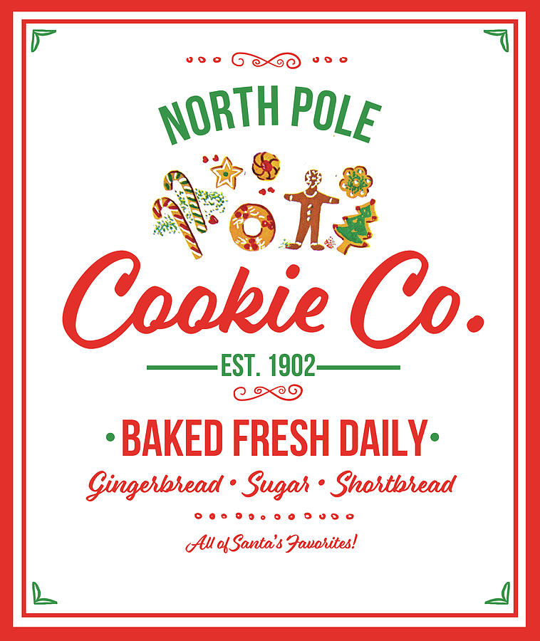North Pole Cookie Co. Drawing by Cynthia Koehler