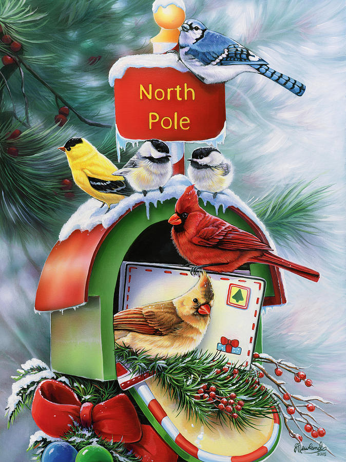 Christmas Painting - North Pole by Jenny Newland