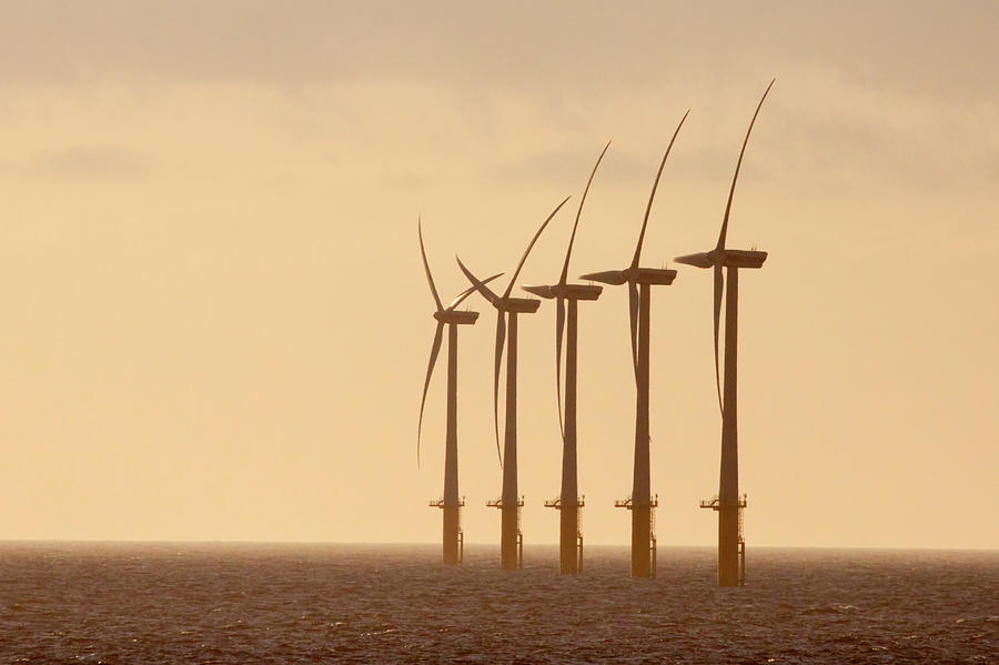 North Sea Wind Farm Photograph by Mike Pickwell