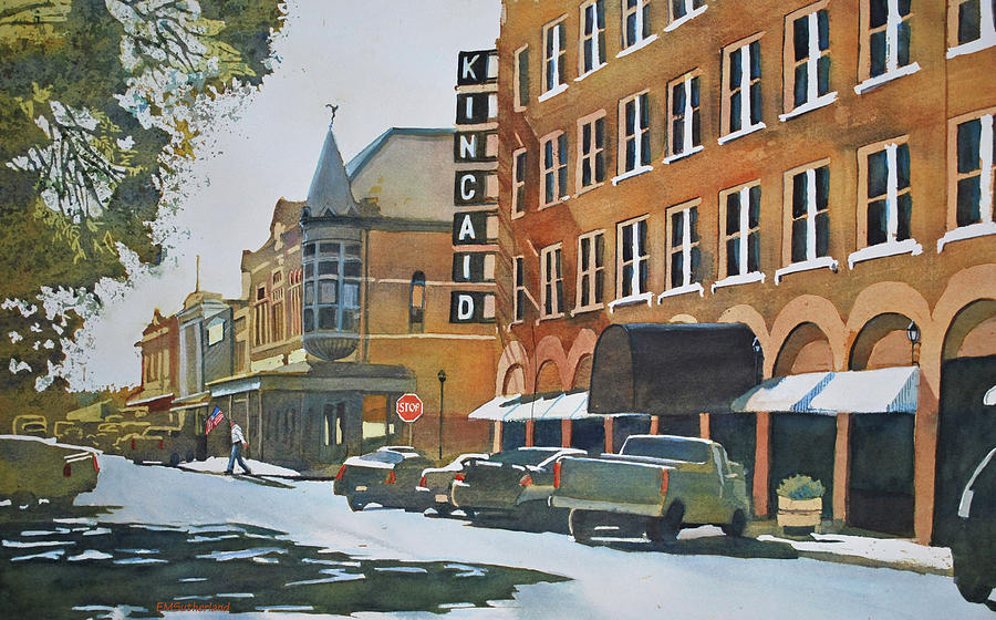 North Street - Uvalde, Texas Painting by E M Sutherland