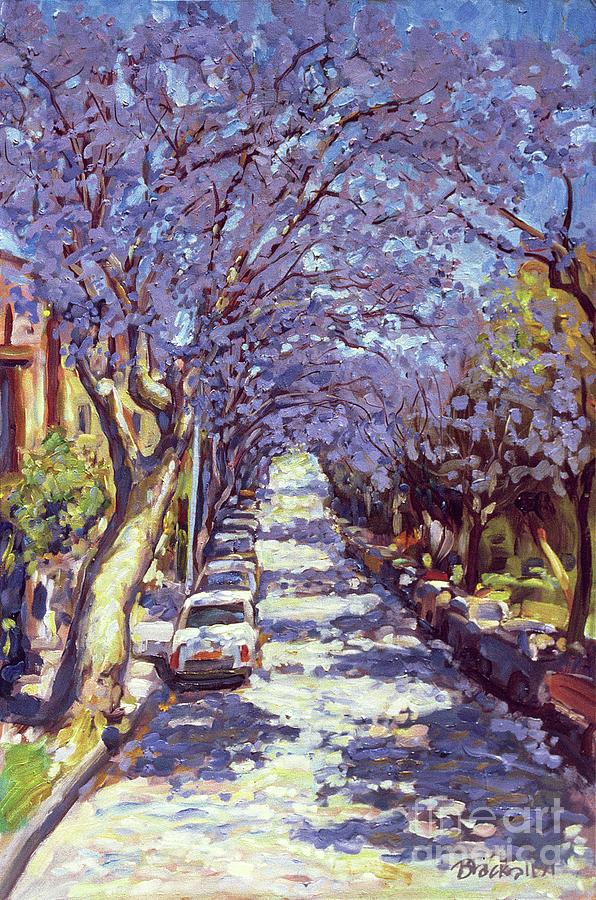 North Sydney Jacaranda, 1990 Painting by Ted Blackall - Fine Art America