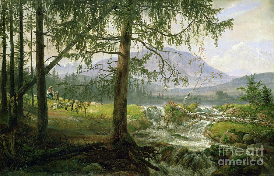 Northern Landscape, 1822 Painting by Johan Christian Dahl