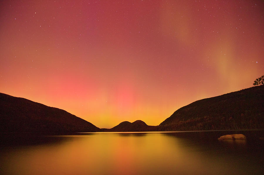Northern Lights Aurora Borealis Over Photograph by Michael Melford
