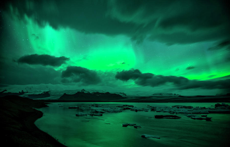 Northern Lights, Iceland Digital Art by Ben Pipe