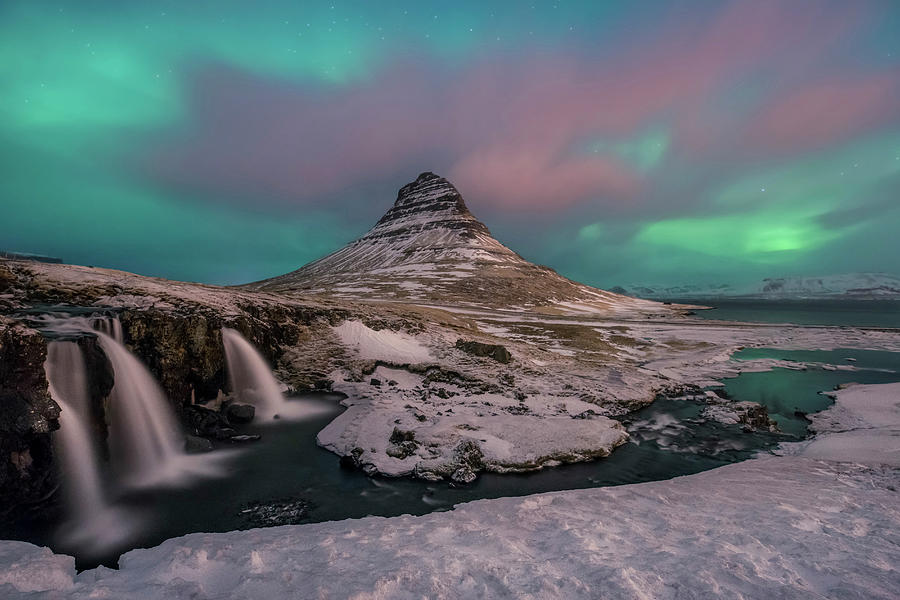 Northern Lights, Iceland Digital Art by Luca Benini