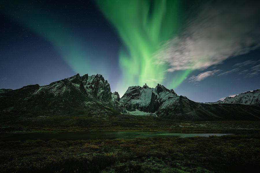 Northern Lights In Tombstone Valley Photograph by Willa Wei