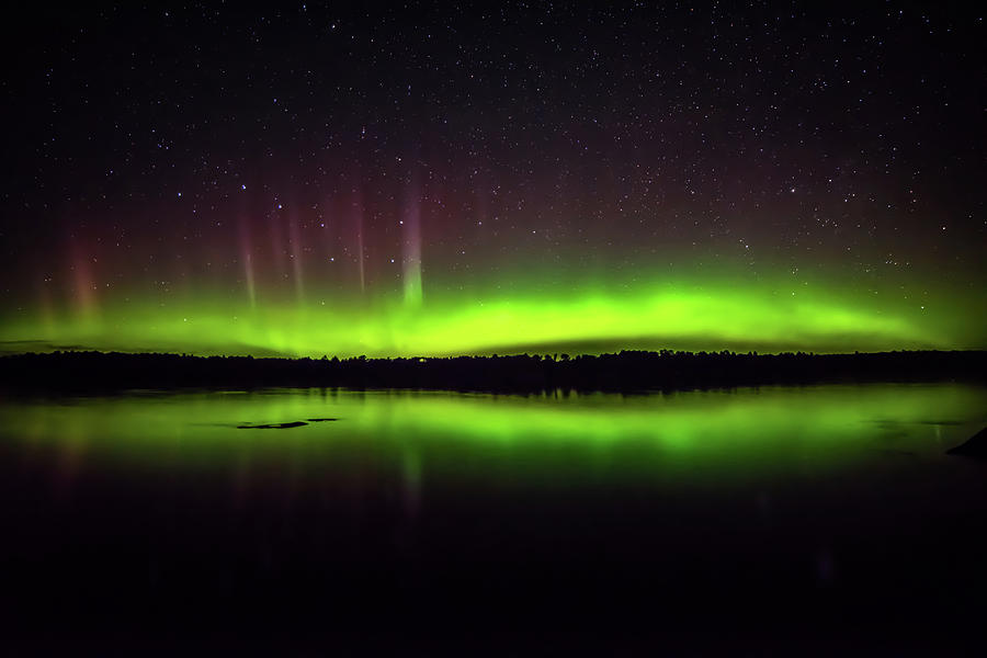 Northern Lights Photograph - Northern Lights - Lake Kabetogama by Thomas Pettengill