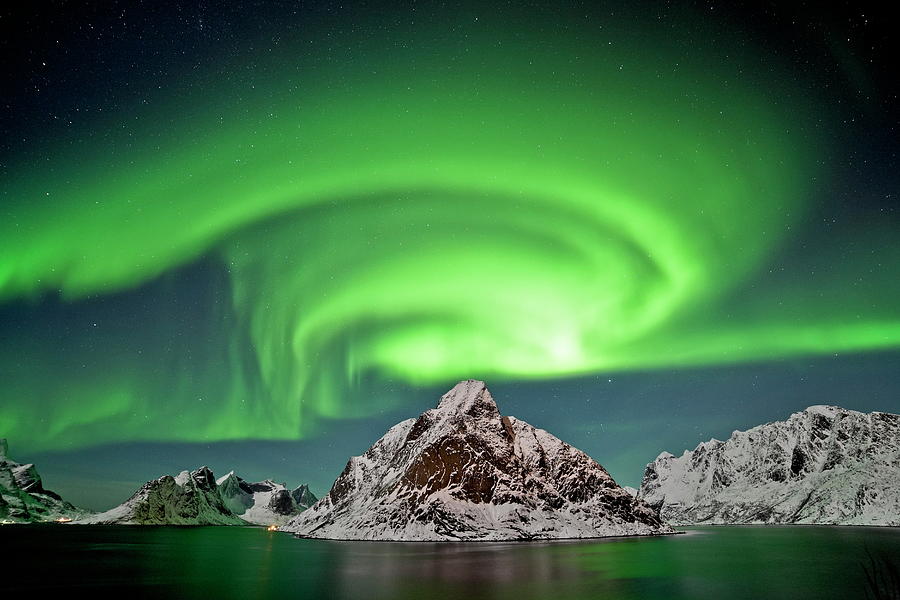 Northern Lights, Lofoten Islands, Norway Digital Art by Bernd Rommelt