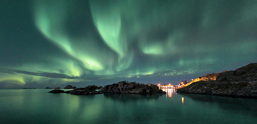 Northern Lights, Troms, Norway Digital Art by Bruno Cossa