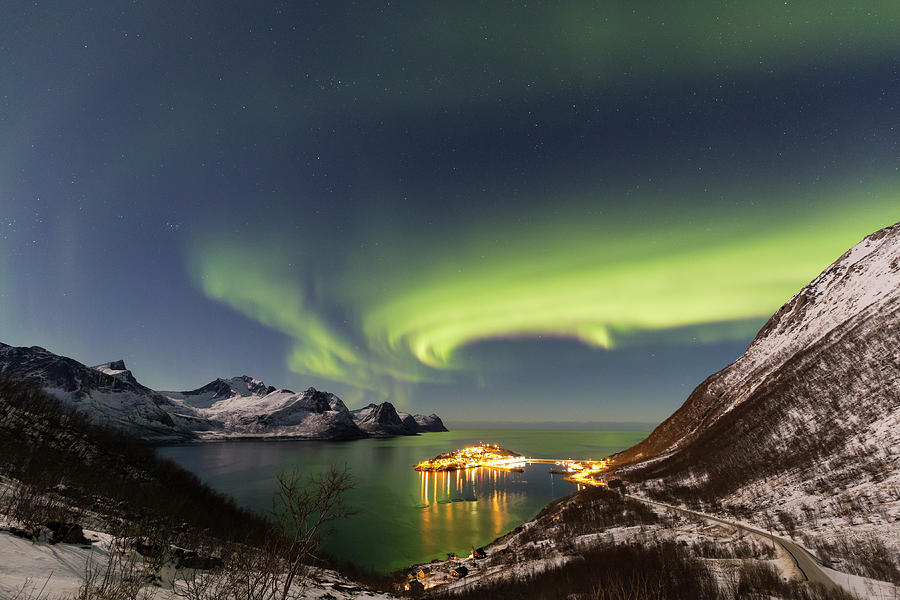 Northern Lights, Troms, Norway Digital Art by Filippo Manaigo