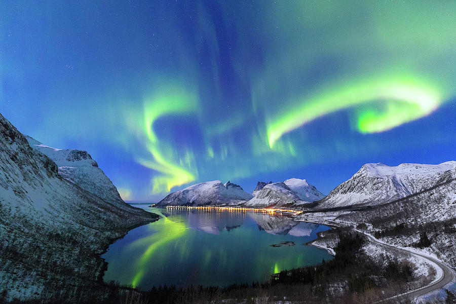 Northern Lights, Troms, Norway Digital Art by Francesco Bergamaschi