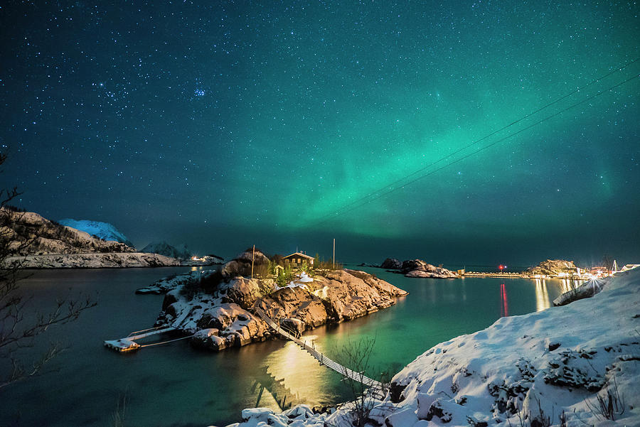 Northern Lights, Troms, Norway Digital Art by Manfred Bortoli