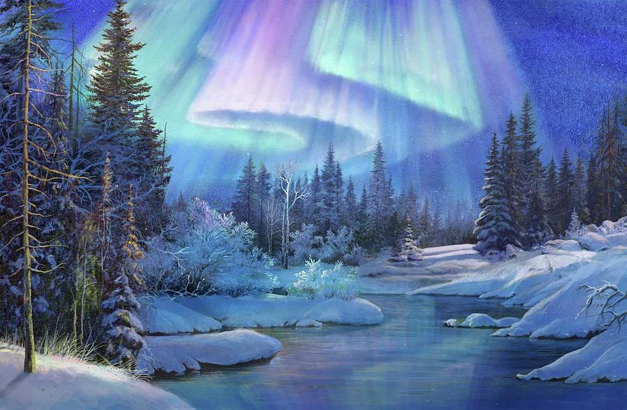 Northern Lights Digital Art by Vitaly Dudarenko - Fine Art America