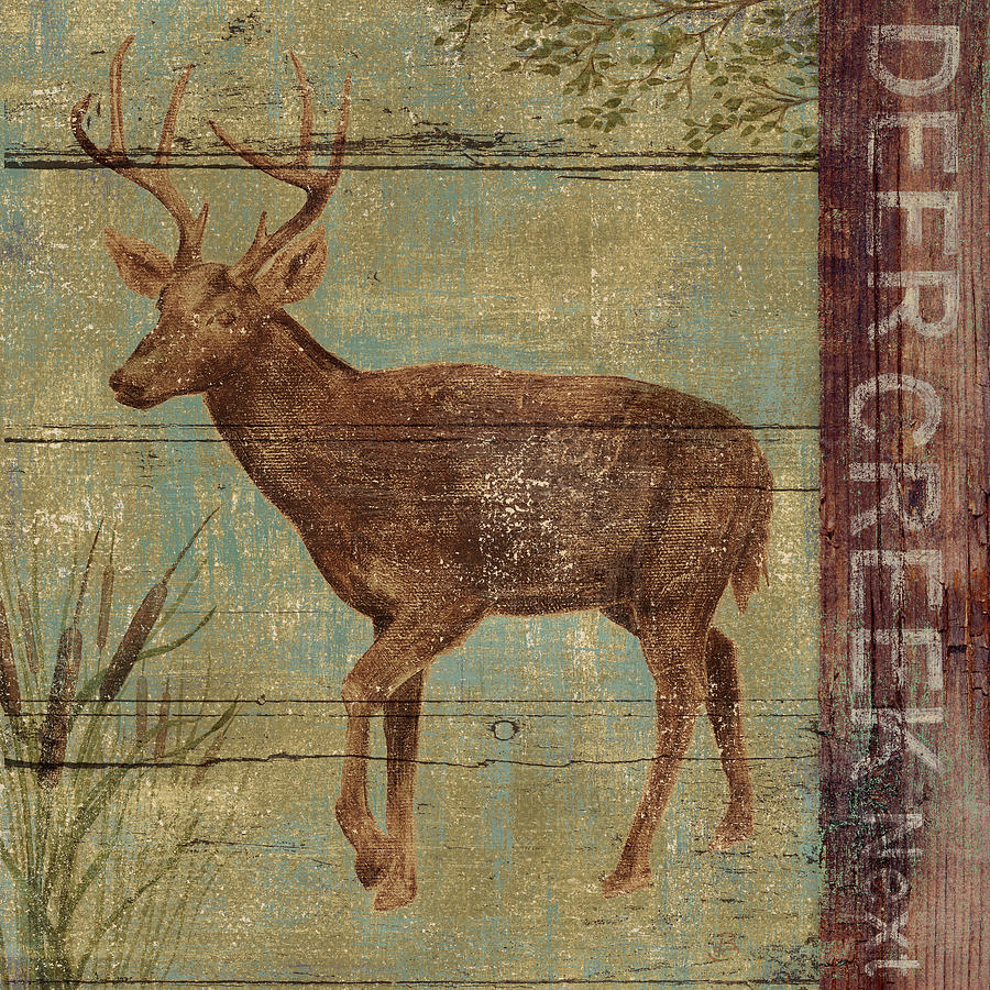 Deer Mixed Media - Northern Wildlife I by Daphn? B.