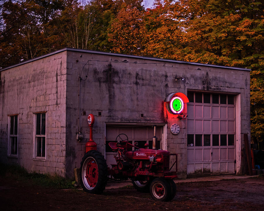 Northfield MA Tractor Fall Tree New England Autumn Photograph by Toby McGuire