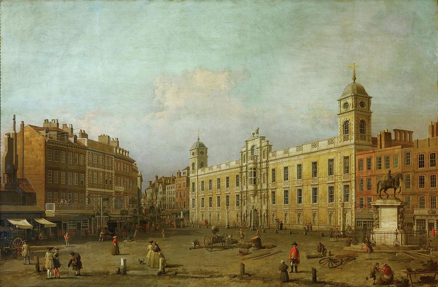 Northumberland House on Trafalgar Sqare, London. Oil on canvas -1746-. Painting by Canaletto -1697-1768- Northumberland House on Trafalgar Sqare, London. Oil on canvas -1746-. Painting by Canaletto -1697-1768-