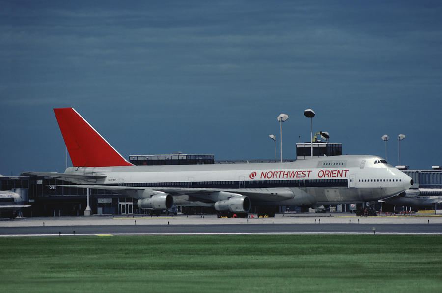 Northwest Boeing 747 at Minneapolis Photograph by Erik Simonsen
