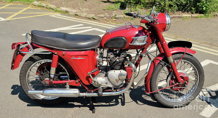 Norton motorbike-red Photograph by Pics By Tony