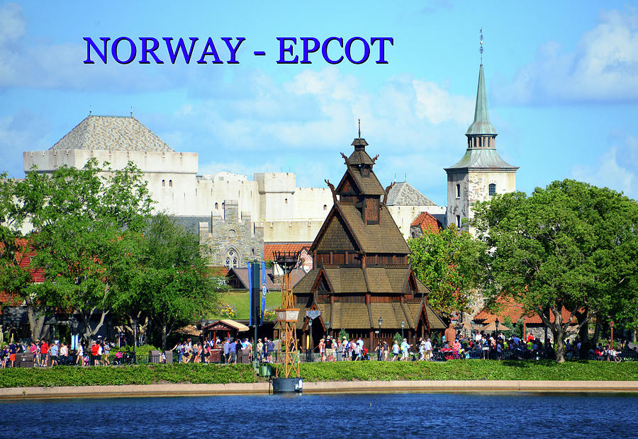 Architecture Photograph - Norway at Epcot poster work A by David Lee Thompson