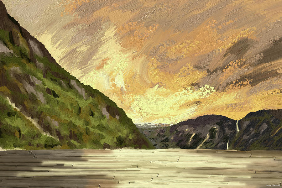 Landscape Digital Art - Norway land by Andre Tremblay Landscape Digital Art - Norway land by Andre Tremblay