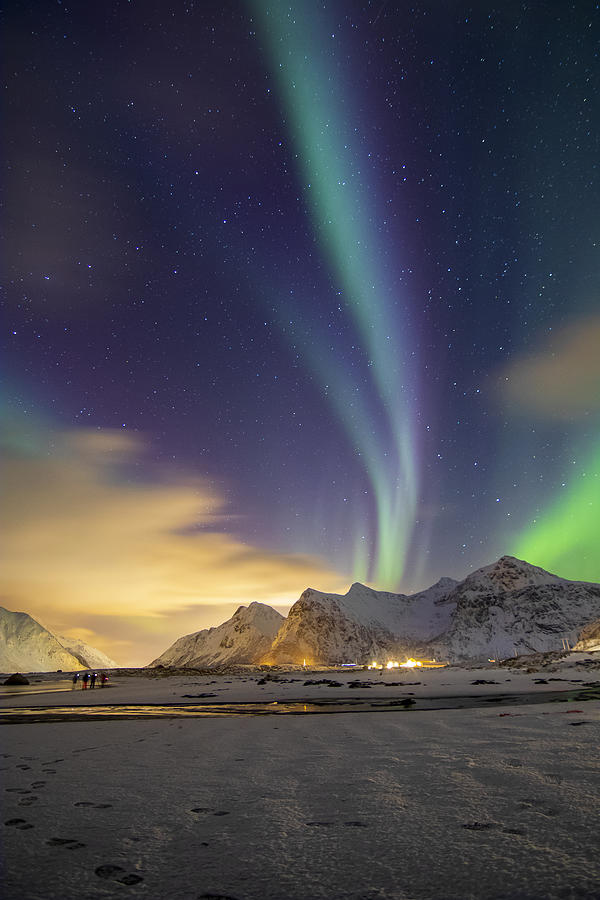 Norway , Lofoten Island, Northern Lights Photograph by Liron Avraham
