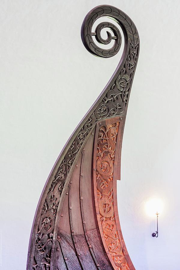 Norway, Oslo County, Oslo, Scandinavia, Bygdoy Peninsula, Vikingskipshuset (viking Ship Museum), Detail Of Oseberg Viking Ship Digital Art by Massimo Borchi