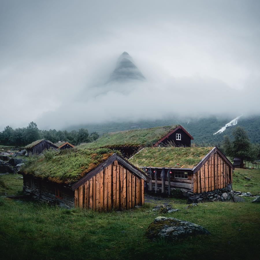 Nature Photograph - Norwegian Old Wooden Fishing Houses by Ivan Kmit