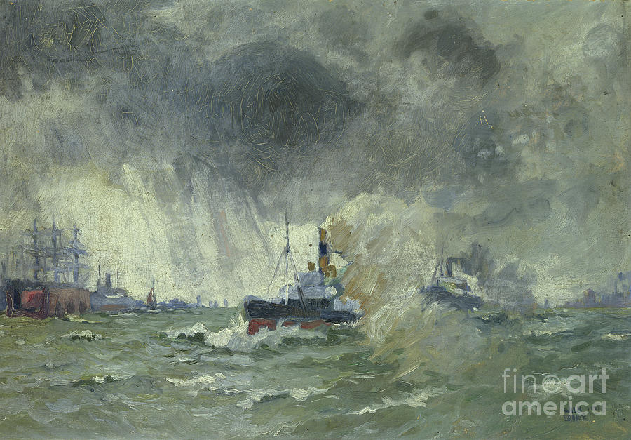 Norwegian Pilot Boat, 1916 Painting by Willi Otto Max Lange