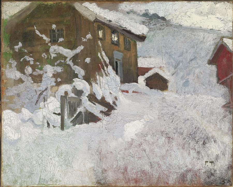 Norwegian Winter Painting By Frits Thaulow Fine Art America