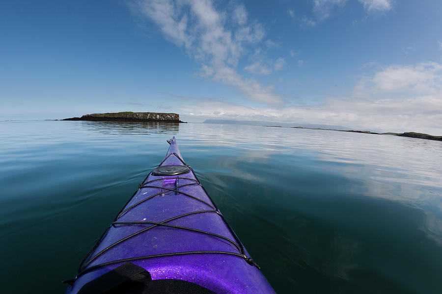 Nose Of Kayak On Still Lake Photograph by Elli Thor Magnusson