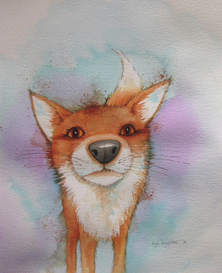 Animal Painting - Nosey Fox by Angie Livingstone