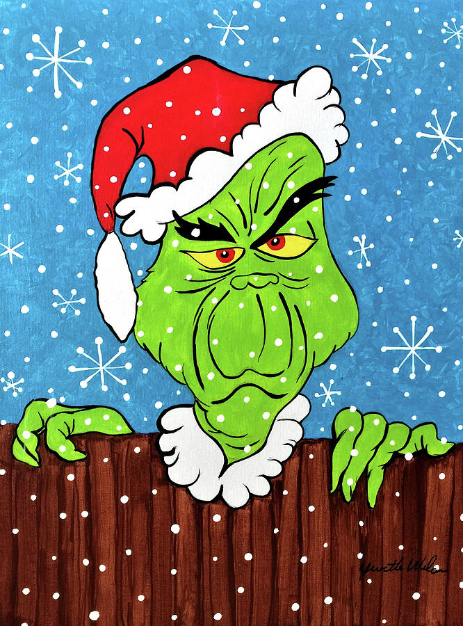 Nosey Grinch Painting