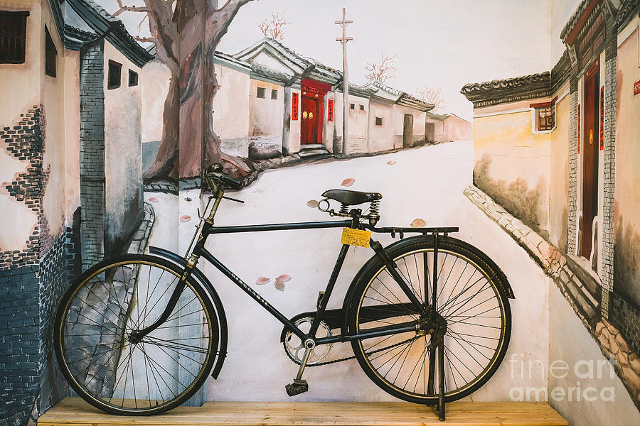 Bicycle Photograph - Nostalgia Hotel by Iryna Liveoak