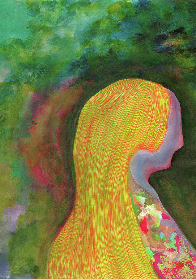Blond Drawing - Nostalgia - #SS19DW005 by Satomi Sugimoto Blond Drawing - Nostalgia - #SS19DW005 by Satomi Sugimoto