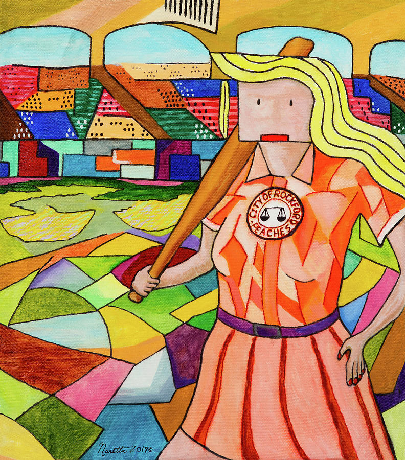 Rockford Painting - Not A Simple Woman - Rockford Peach by John Naretta Rockford Painting - Not A Simple Woman - Rockford Peach by John Naretta