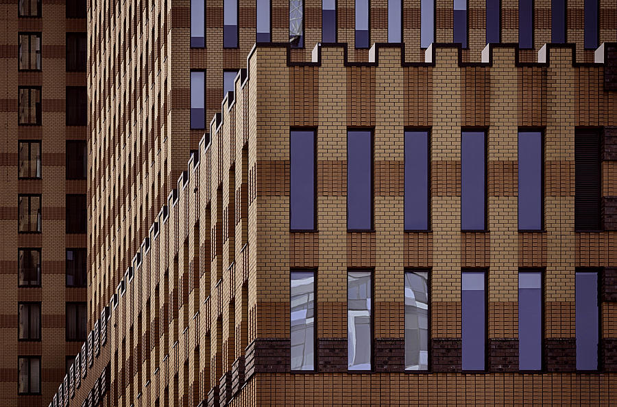 Architecture Photograph - Notched Facade by Greetje Van Son