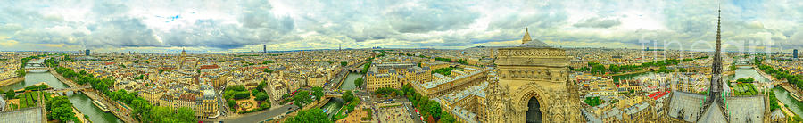 Notre Dame aerial view Photograph by Benny Marty