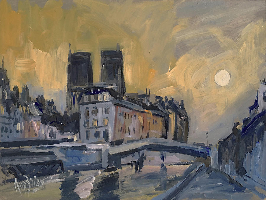 Notre Dame after Jongkind Painting by Nop Briex