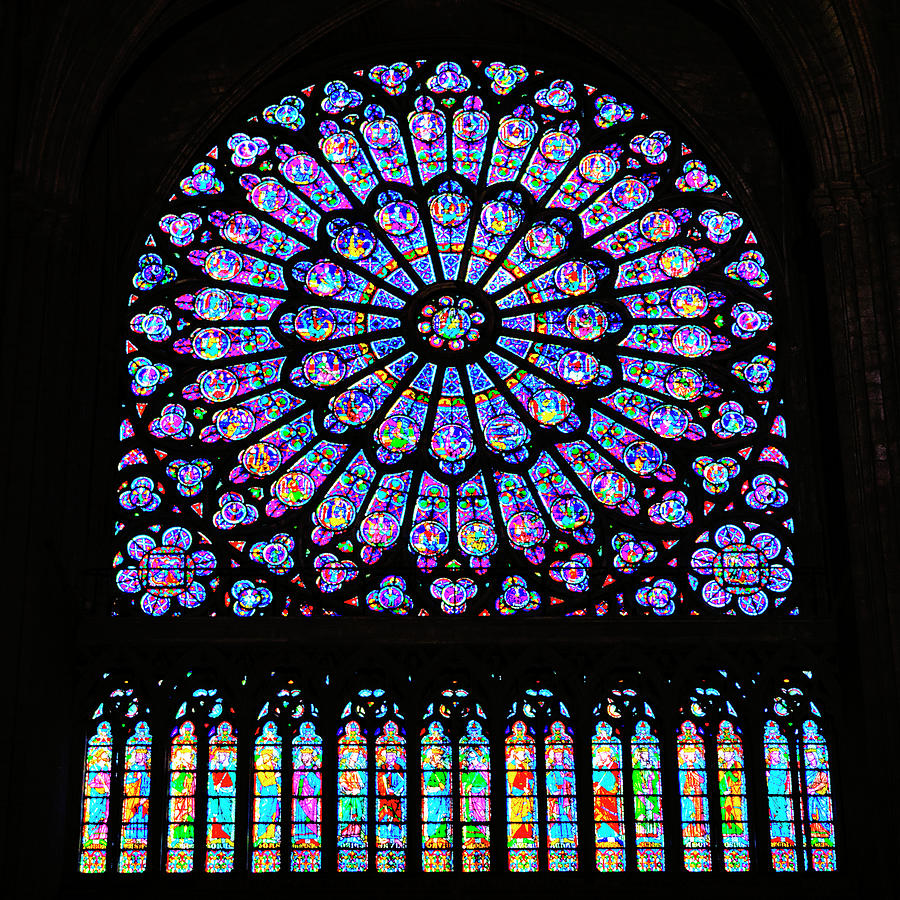 Notre Dame Cathedral South Transept Rose Window Photograph