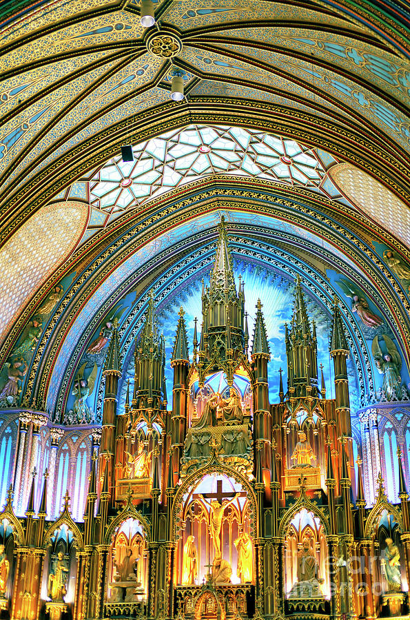 Notre Dame Ceiling Montreal Photograph By John Rizzuto