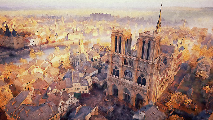 Notre-Dame de Paris - 03 Painting by AM FineArtPrints