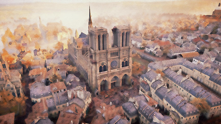 Notre-Dame de Paris - 04 Painting by AM FineArtPrints