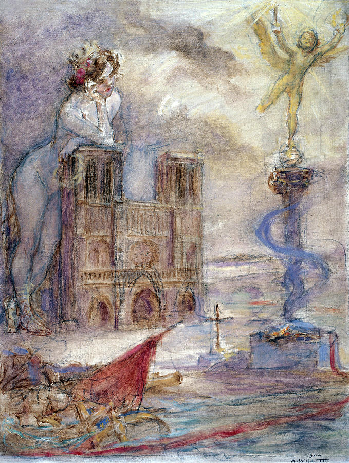 Notre-dame De Paris, 1904 Painting by Science Source